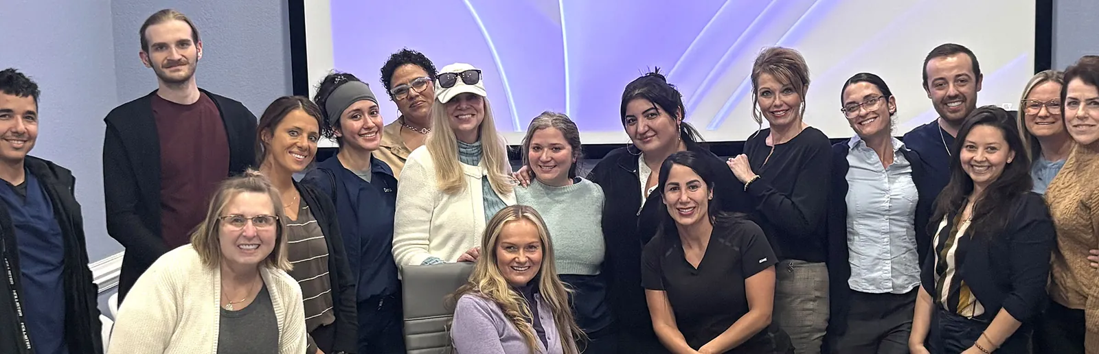 Dental team working together