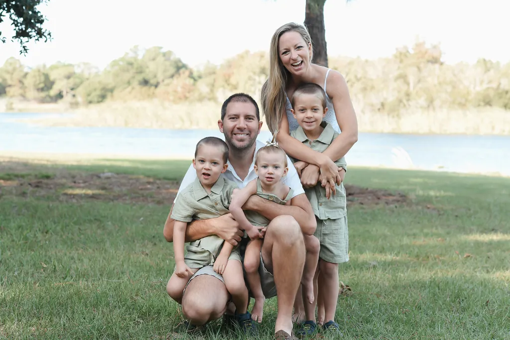 Dr. Sorelle and family at Palm Harbor Smiles